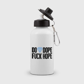 Бутылка спортивная с принтом Do Dope Fuck Hope в Санкт-Петербурге, металл | емкость — 500 мл, в комплекте две пластиковые крышки и карабин для крепления | diamond | dope | swag | сваг | свог | свэг