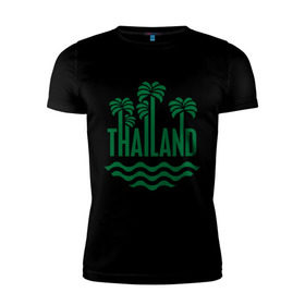 Мужская футболка премиум с принтом Тайланд в Санкт-Петербурге, 92% хлопок, 8% лайкра | приталенный силуэт, круглый вырез ворота, длина до линии бедра, короткий рукав | tailand | тайланд