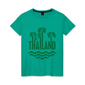 Женская футболка хлопок с принтом Тайланд в Санкт-Петербурге, 100% хлопок | прямой крой, круглый вырез горловины, длина до линии бедер, слегка спущенное плечо | tailand | тайланд