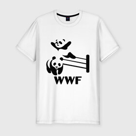 Мужская футболка премиум с принтом wwf Wrestling Challenge в Санкт-Петербурге, 92% хлопок, 8% лайкра | приталенный силуэт, круглый вырез ворота, длина до линии бедра, короткий рукав | wrestling challenge | wwf | wwf wrestling challenge