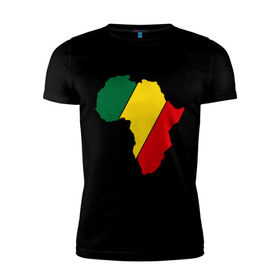 Мужская футболка премиум с принтом Мама Африка в Санкт-Петербурге, 92% хлопок, 8% лайкра | приталенный силуэт, круглый вырез ворота, длина до линии бедра, короткий рукав | bob marley | reggae | раста | растаманские | растафари
