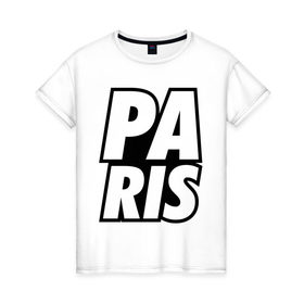 Женская футболка хлопок с принтом Paris Lines в Санкт-Петербурге, 100% хлопок | прямой крой, круглый вырез горловины, длина до линии бедер, слегка спущенное плечо | 