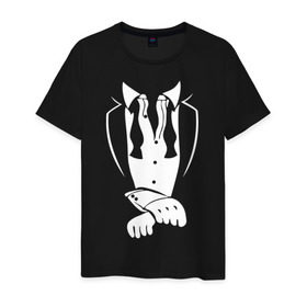 Мужская футболка хлопок с принтом Gang nam smoking в Санкт-Петербурге, 100% хлопок | прямой крой, круглый вырез горловины, длина до линии бедер, слегка спущенное плечо. | 