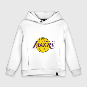 Детское худи Oversize хлопок с принтом LA Lakers в Санкт-Петербурге, френч-терри — 70% хлопок, 30% полиэстер. Мягкий теплый начес внутри —100% хлопок | боковые карманы, эластичные манжеты и нижняя кромка, капюшон на магнитной кнопке | basketball | lakers | media | nba | toplanding | баскетболл | лейкерс | лого баскетбольных клубов | лос анджелес | нба