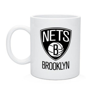 Кружка с принтом Nets Brooklyn в Санкт-Петербурге, керамика | объем — 330 мл, диаметр — 80 мм. Принт наносится на бока кружки, можно сделать два разных изображения | бруклин