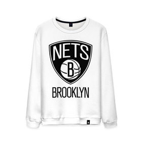 Мужской свитшот хлопок с принтом Nets Brooklyn в Санкт-Петербурге, 100% хлопок |  | бруклин