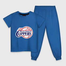 Детская пижама хлопок с принтом LA Clippers в Санкт-Петербурге, 100% хлопок |  брюки и футболка прямого кроя, без карманов, на брюках мягкая резинка на поясе и по низу штанин
 | Тематика изображения на принте: basketball | nba | баскетболл | лого баскетбольных клубов | лос анджелес | нба