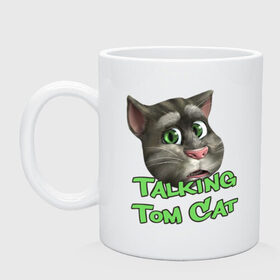 Кружка с принтом Talking Tom Cat в Санкт-Петербурге, керамика | объем — 330 мл, диаметр — 80 мм. Принт наносится на бока кружки, можно сделать два разных изображения | говорящий кот том | игровые приложения | игры