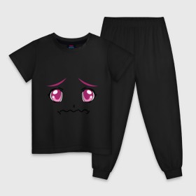 Детская пижама хлопок с принтом Розовые аниме глаза в Санкт-Петербурге, 100% хлопок |  брюки и футболка прямого кроя, без карманов, на брюках мягкая резинка на поясе и по низу штанин
 | Тематика изображения на принте: anime | аниме | взгляд | глаза | лицо | розовые глаза
