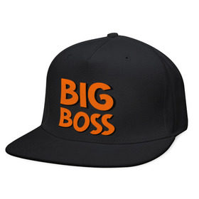 Кепка снепбек с прямым козырьком с принтом Big Boss в Санкт-Петербурге, хлопок 100% |  | big | big boss | boss | большой | большой босс | босс