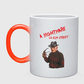 Кружка хамелеон с принтом A Nightmare on Elm street в Санкт-Петербурге, керамика | меняет цвет при нагревании, емкость 330 мл | Тематика изображения на принте: freddy krueger | фреди крюгер