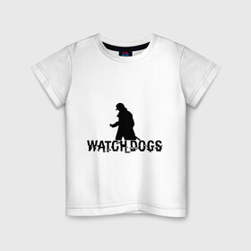 Детская футболка хлопок с принтом Watch dogs в Санкт-Петербурге, 100% хлопок | круглый вырез горловины, полуприлегающий силуэт, длина до линии бедер | взлом | игры | сторожевые псы