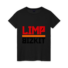 Женская футболка хлопок с принтом Limp Bizkit (2) в Санкт-Петербурге, 100% хлопок | прямой крой, круглый вырез горловины, длина до линии бедер, слегка спущенное плечо | rock | лимп бизкит | рок группа | рок музыка