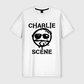 Мужская футболка премиум с принтом Charlie Scene (HU) в Санкт-Петербурге, 92% хлопок, 8% лайкра | приталенный силуэт, круглый вырез ворота, длина до линии бедра, короткий рукав | charlie | charlie scene | scene | панк | рок | чарли шин