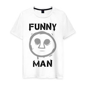 Мужская футболка хлопок с принтом Funny Man (HU) в Санкт-Петербурге, 100% хлопок | прямой крой, круглый вырез горловины, длина до линии бедер, слегка спущенное плечо. | funny man | hollywood undead | забавный парень