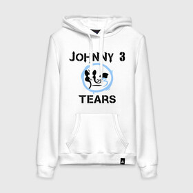 Женская толстовка хлопок с принтом Johnny 3 Tears (HU) в Санкт-Петербурге, френч-терри, мягкий теплый начес внутри (100% хлопок) | карман-кенгуру, эластичные манжеты и нижняя кромка, капюшон с подкладом и шнурком | huhollywood undead | johnny 3 | johnny 3 tears | johnny tears | джони теарс 3