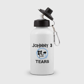 Бутылка спортивная с принтом Johnny 3 Tears (HU) в Санкт-Петербурге, металл | емкость — 500 мл, в комплекте две пластиковые крышки и карабин для крепления | huhollywood undead | johnny 3 | johnny 3 tears | johnny tears | джони теарс 3