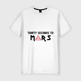 Мужская футболка премиум с принтом 30 Seconds To Mars (30 секунд до марса) в Санкт-Петербурге, 92% хлопок, 8% лайкра | приталенный силуэт, круглый вырез ворота, длина до линии бедра, короткий рукав | 30 seconds | 30 seconds to mars | 30 секунд до марса | панк | рок | рок энд ролл