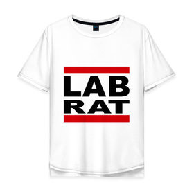 Мужская футболка хлопок Oversize с принтом Lab Rat в Санкт-Петербурге, 100% хлопок | свободный крой, круглый ворот, “спинка” длиннее передней части | banksy | бенкси | бэнкси | графити | граффити | стрит арт | стритарт