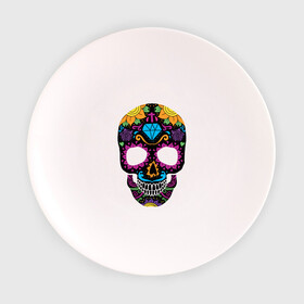 Тарелка с принтом Skull mexica в Санкт-Петербурге, фарфор | диаметр - 210 мм
диаметр для нанесения принта - 120 мм | skull | мексика | мексиканский череп | череп | черепа