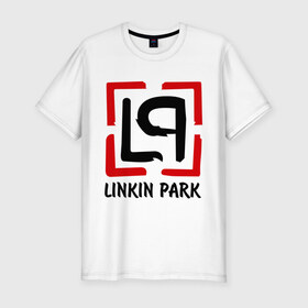 Мужская футболка премиум с принтом Linkin park в Санкт-Петербурге, 92% хлопок, 8% лайкра | приталенный силуэт, круглый вырез ворота, длина до линии бедра, короткий рукав | lp | rock | линкин парк | музыка | рок группа