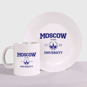 Набор: тарелка + кружка MGU Moscow University купить в Санкт-Петербурге