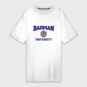Платье-футболка хлопок с принтом BAUMAN University в Санкт-Петербурге,  |  | баумана | вуз | институт | студенческие | университет