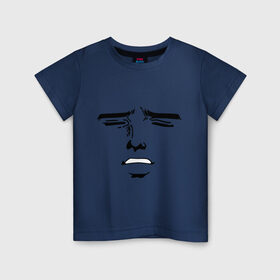 Детская футболка хлопок с принтом Лицо в стиле аниме в Санкт-Петербурге, 100% хлопок | круглый вырез горловины, полуприлегающий силуэт, длина до линии бедер | anime | брови | глаза | нос | рот