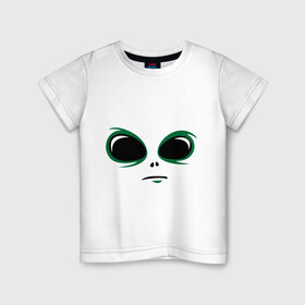 Детская футболка хлопок с принтом инопланетянин в Санкт-Петербурге, 100% хлопок | круглый вырез горловины, полуприлегающий силуэт, длина до линии бедер | 