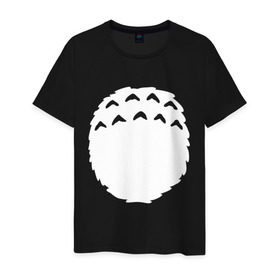 Мужская футболка хлопок с принтом Тоторо грудь в Санкт-Петербурге, 100% хлопок | прямой крой, круглый вырез горловины, длина до линии бедер, слегка спущенное плечо. | Тематика изображения на принте: anime | totoro | аниме | тоторо