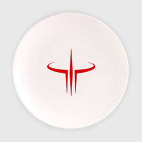 Тарелка с принтом Quake logo в Санкт-Петербурге, фарфор | диаметр - 210 мм
диаметр для нанесения принта - 120 мм | quake | игры | квейк | компьютерные игры