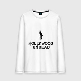 Мужской лонгслив хлопок с принтом Hollywood Undead logo в Санкт-Петербурге, 100% хлопок |  | hollywood undead | hu | hu mask one color | undead | рок реп группа hollywood undead