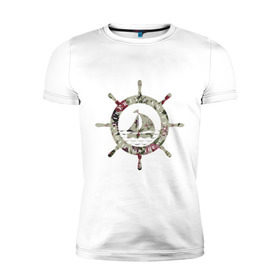 Мужская футболка премиум с принтом Flower Wheel в Санкт-Петербурге, 92% хлопок, 8% лайкра | приталенный силуэт, круглый вырез ворота, длина до линии бедра, короткий рукав | 
