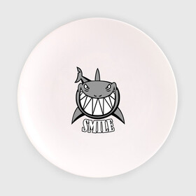 Тарелка с принтом Акула улыбается в Санкт-Петербурге, фарфор | диаметр - 210 мм
диаметр для нанесения принта - 120 мм | Тематика изображения на принте: животные | зубы | оскал | пасть | улыбка | хищник