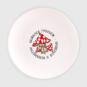 Тарелка 3D с принтом Назвался груздем - проверься у психиатра! в Санкт-Петербурге, фарфор | диаметр - 210 мм
диаметр для нанесения принта - 120 мм | гриб | гриб мухомор | грибы | груздь | мухомор | назвался груздем   проверься у психиатра | поганка