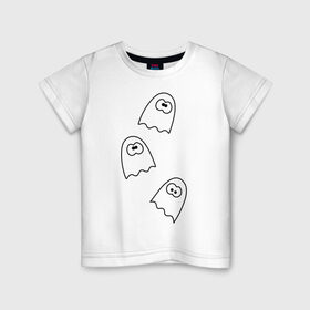 Детская футболка хлопок с принтом Привидения в Санкт-Петербурге, 100% хлопок | круглый вырез горловины, полуприлегающий силуэт, длина до линии бедер | 