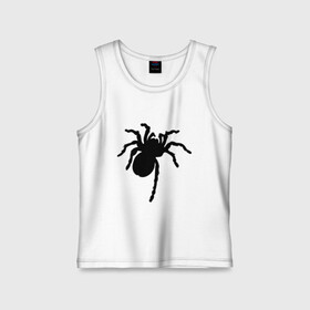 Детская майка хлопок с принтом Паук (spider) в Санкт-Петербурге,  |  | насекомые | паутина | паучок | черная вдова | черный паук