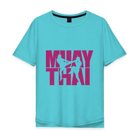 Мужская футболка хлопок Oversize с принтом Muay thai в Санкт-Петербурге, 100% хлопок | свободный крой, круглый ворот, “спинка” длиннее передней части | муай тай