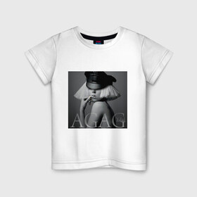 Детская футболка хлопок с принтом Ydal Agag в Санкт-Петербурге, 100% хлопок | круглый вырез горловины, полуприлегающий силуэт, длина до линии бедер | lady gaga | актирса | голливуд | звезды | знаменитости | леди гага | певица
