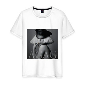 Мужская футболка хлопок с принтом Ydal Agag в Санкт-Петербурге, 100% хлопок | прямой крой, круглый вырез горловины, длина до линии бедер, слегка спущенное плечо. | lady gaga | актирса | голливуд | звезды | знаменитости | леди гага | певица