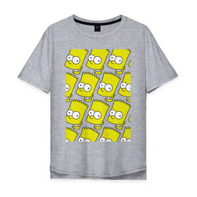 Мужская футболка хлопок Oversize с принтом Узор Барт Симпсон в Санкт-Петербурге, 100% хлопок | свободный крой, круглый ворот, “спинка” длиннее передней части | simpsons | мультик | мультфильм | симпсоны | симсоны