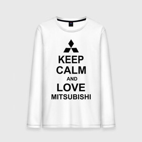 Мужской лонгслив хлопок с принтом keep calm and love mitsubishi в Санкт-Петербурге, 100% хлопок |  | Тематика изображения на принте: автомобили | машины | сохраняй спокойствие и люби митсубиси | тачки