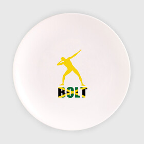Тарелка 3D с принтом Усейн Болт в Санкт-Петербурге, фарфор | диаметр - 210 мм
диаметр для нанесения принта - 120 мм | Тематика изображения на принте: бегун | легкая атлетика | легкоатлет | спорт | спортсмен