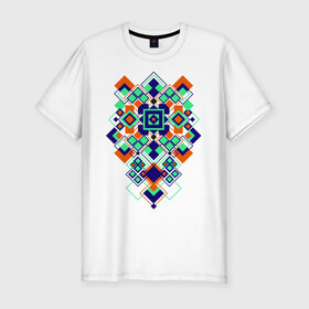 Мужская футболка премиум с принтом Tropic geometry в Санкт-Петербурге, 92% хлопок, 8% лайкра | приталенный силуэт, круглый вырез ворота, длина до линии бедра, короткий рукав | 