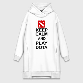 Платье-худи хлопок с принтом Keep calm and play dota. в Санкт-Петербурге,  |  | dota 2 | дота | дота 2 | игра | компьютерные игры | прикольные надписи