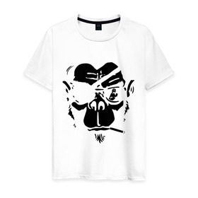 Мужская футболка хлопок с принтом Мистер Горилла в Санкт-Петербурге, 100% хлопок | прямой крой, круглый вырез горловины, длина до линии бедер, слегка спущенное плечо. | пират