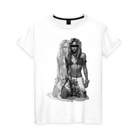 Женская футболка хлопок с принтом Шакира в Санкт-Петербурге, 100% хлопок | прямой крой, круглый вырез горловины, длина до линии бедер, слегка спущенное плечо | shakira | девушка | знаменитости | знаменитые личности | селебрити | суперзвезда | тело | фигура