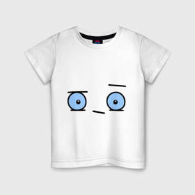 Детская футболка хлопок с принтом Бодрый смайл в Санкт-Петербурге, 100% хлопок | круглый вырез горловины, полуприлегающий силуэт, длина до линии бедер | Тематика изображения на принте: глаза | глазастик | настроение | позитив | рожица | смайлы | чудик