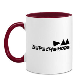 Кружка двухцветная с принтом Depeche mode (9) в Санкт-Петербурге, керамика | объем — 330 мл, диаметр — 80 мм. Цветная ручка и кайма сверху, в некоторых цветах — вся внутренняя часть | depeche | depeche mode | mode | депеш мод | дипиш мод | музыка | рок группа