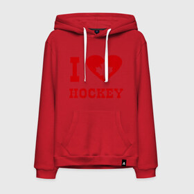Мужская толстовка хлопок с принтом Я люблю канадский хоккей. в Санкт-Петербурге, френч-терри, мягкий теплый начес внутри (100% хлопок) | карман-кенгуру, эластичные манжеты и нижняя кромка, капюшон с подкладом и шнурком | hockey | i love hochey | канада | кленовые листья | спорт | хоккей | я люблю хоккей